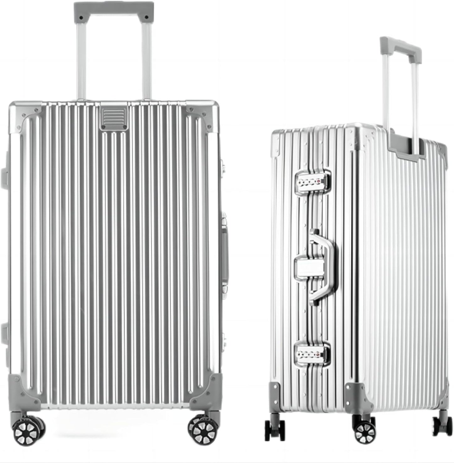 HotWay All Aluminum Carry On Luggage, 20 Inch Hard Shell Suitcase with Spinner Wheels and TSA Lock, Luggage for Business Travel (22x14x9 Airline Approved)