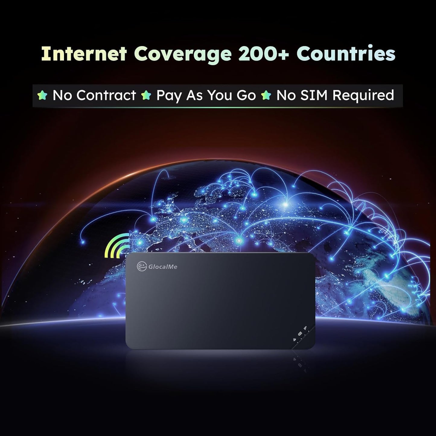 GlocalMe U3 4G LTE Mobile Hotspot, Portable WiFi Hotspot for Travel in 200+ Countries, No SIM Card Needed, Smart Local Network Auto-Selection with Global 1GB Data 30 Days, Pocket WiFi (U3 White)