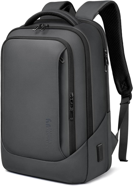 hk Laptop Backpack for Men with USB Charging Port for Business Work College Travel (Dark Grey, 17.3 inch)