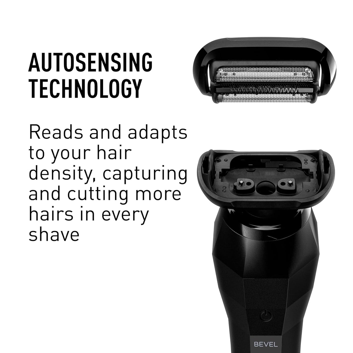 Bevel Electric Shaver for Men, Mens Foil Shavers for face, Wet & Dry Shave, Waterproof, Fast Charging, Cordless Rechargeable, Black