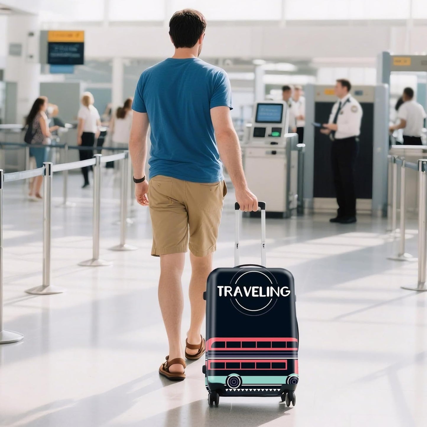 WUJIAONIAO Travel Luggage Cover Baggage Suitcase Cover Protector Skins 18-32 Inch (TRAVELING, S (for 18-20 inch luggage))