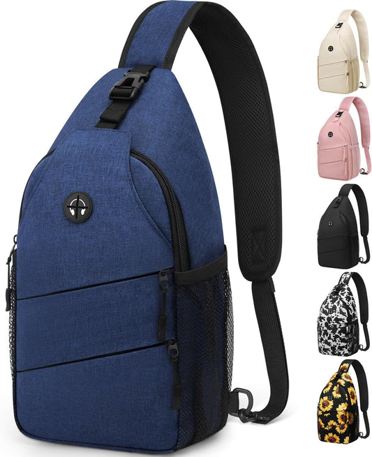 Crossbody Bags for Women Men Trendy Sling Bag Bakpack Casual Chest Bag with Convertible Shoulder Strap