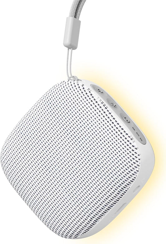 Portable Sound Machine for Travel, White Noise Sound Machine for Sleeping with Night Light, Mini Noise Machine with 20 Quality Non-looping Sounds, Headphone Jack, Memory, Timer for Adults,Hotel