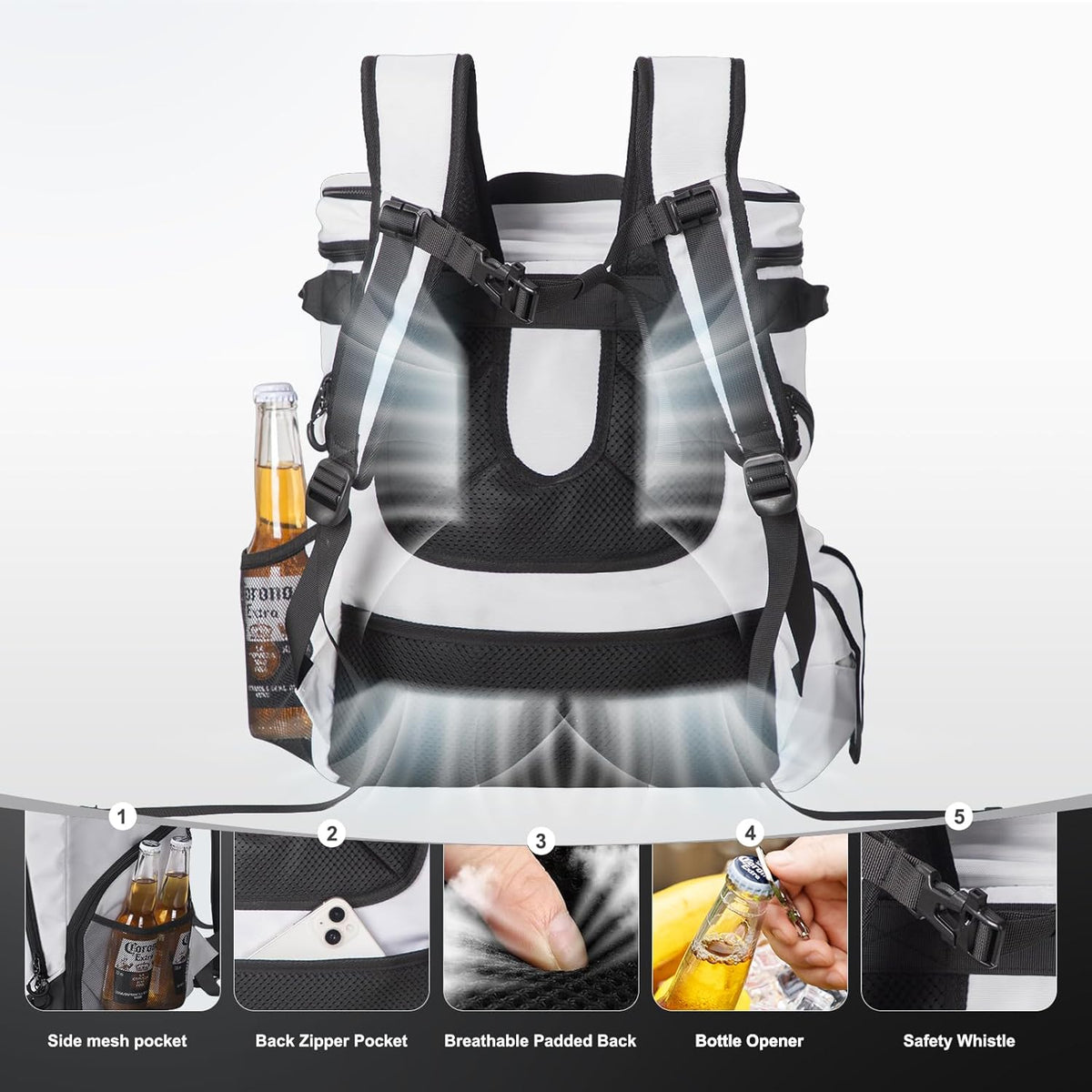 Beach Cooler Backpack for Men 36cans Insulated Backpack Cooler Lunch Bag for Women Camping Hiking Picnic Travel for 18 Hours Cooling 30L
