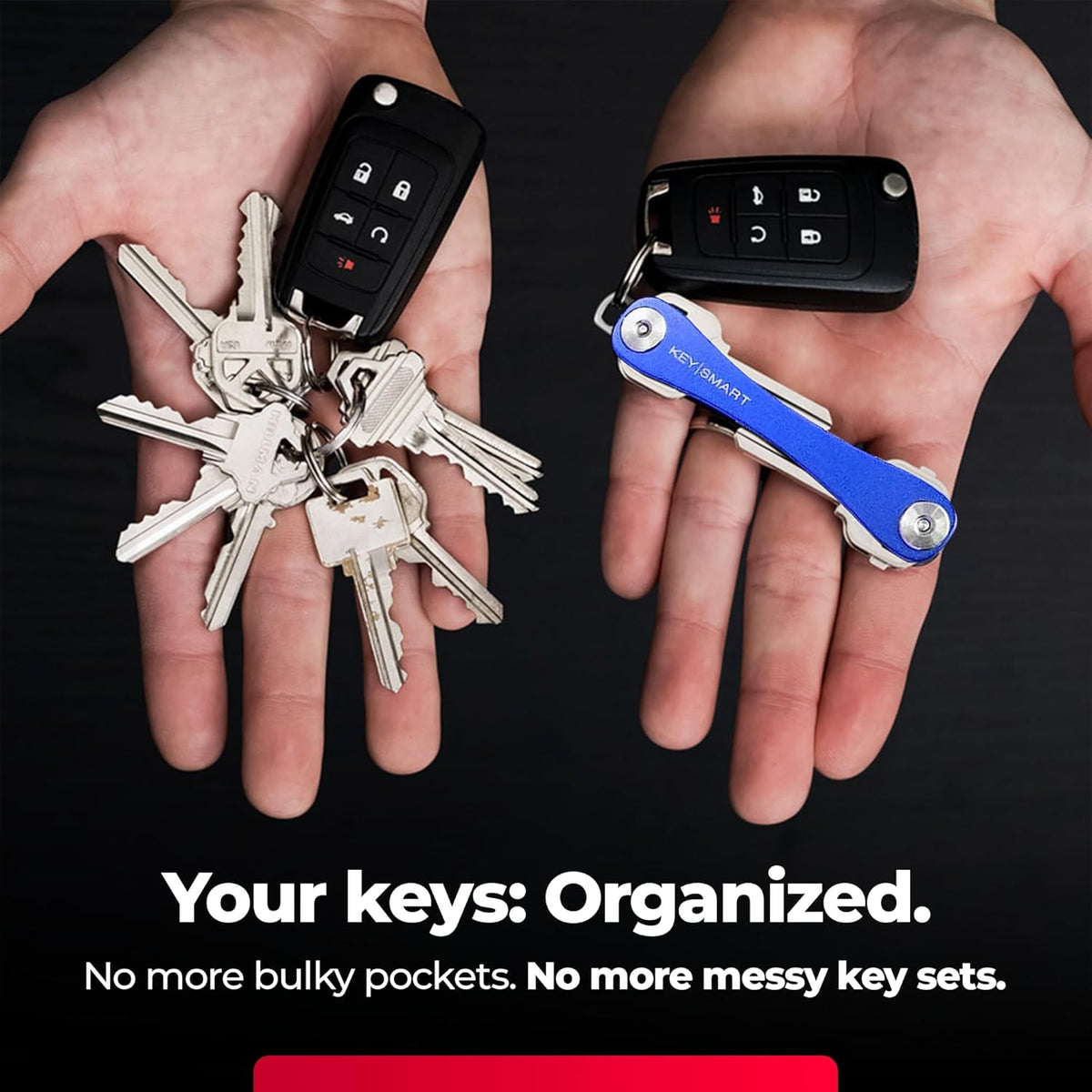 KEYSMART Key Holder for Keychain - Compact Key Organizer for Key Chain ...