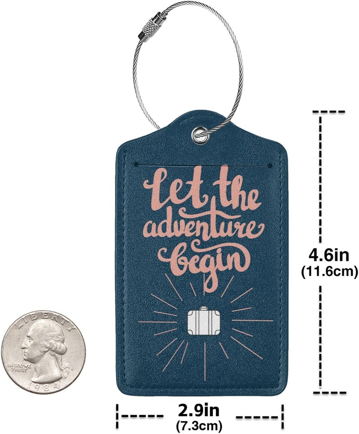 Let The Adventure Begin Luggage Cover Washable Suitcase Protector, Luggage Tag Travel Birthday Gifts For Men Women (XL 29-32 Inch Luggage)