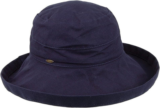 Scala Women's Cotton Hat with Inner Drawstring and Upf 50+ Rating