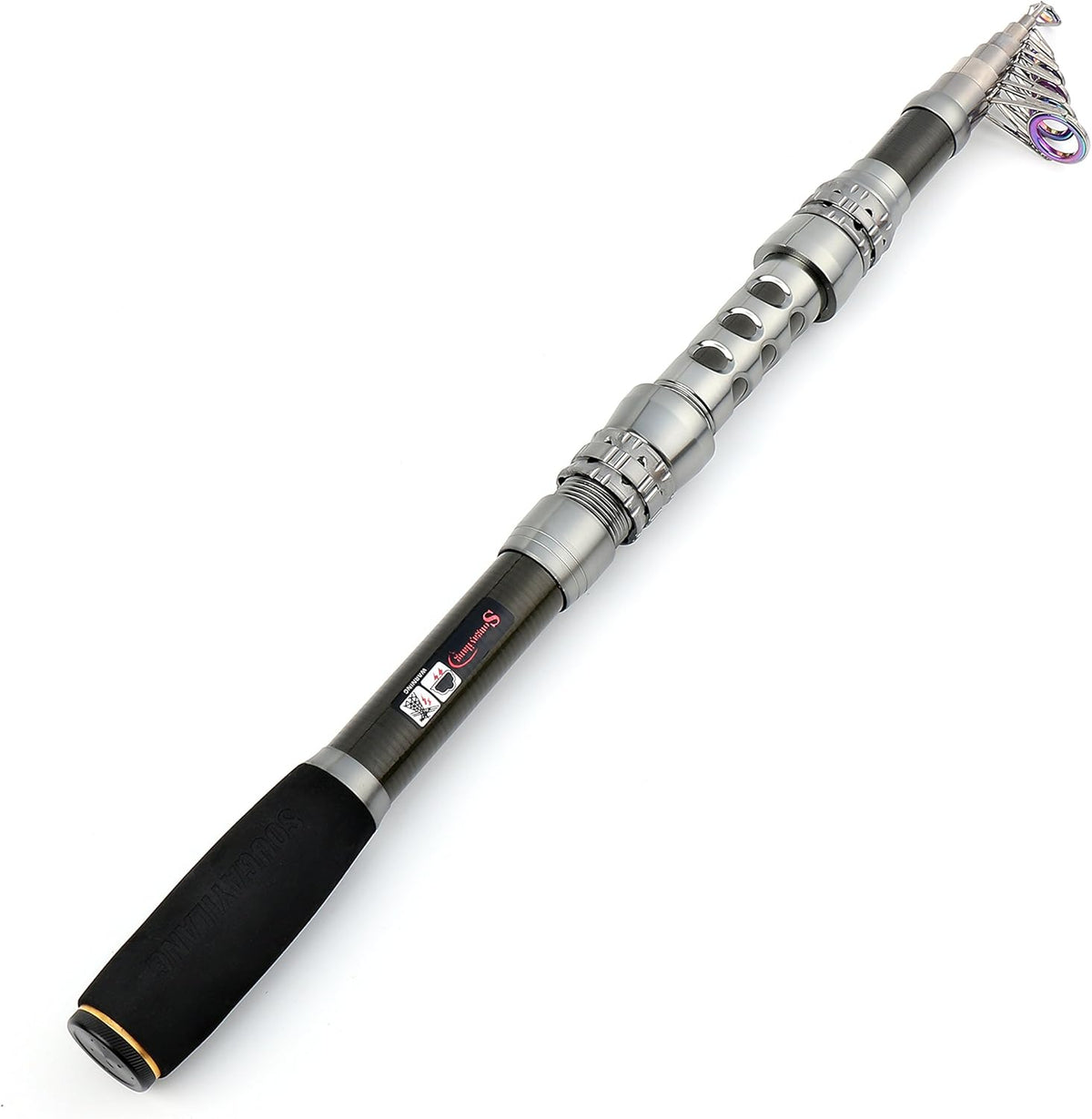 Sougayilang Fishing Rod Reel Combo with Telescopic Fishing Pole Spinning Reel Carrier Bag for Travel Saltwater Freshwater Fishing
