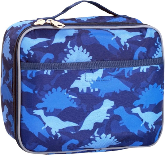 Fenrici Dinosaur Lunch Box for Boys, Kids, Kids' Lunch Box for School, Insulated Lunch Bag for Preschool, K-6, Soft Sided Compartments, Spacious, BPA Free, 10.8in x 8.5in x 2.8in, Dino, Blue