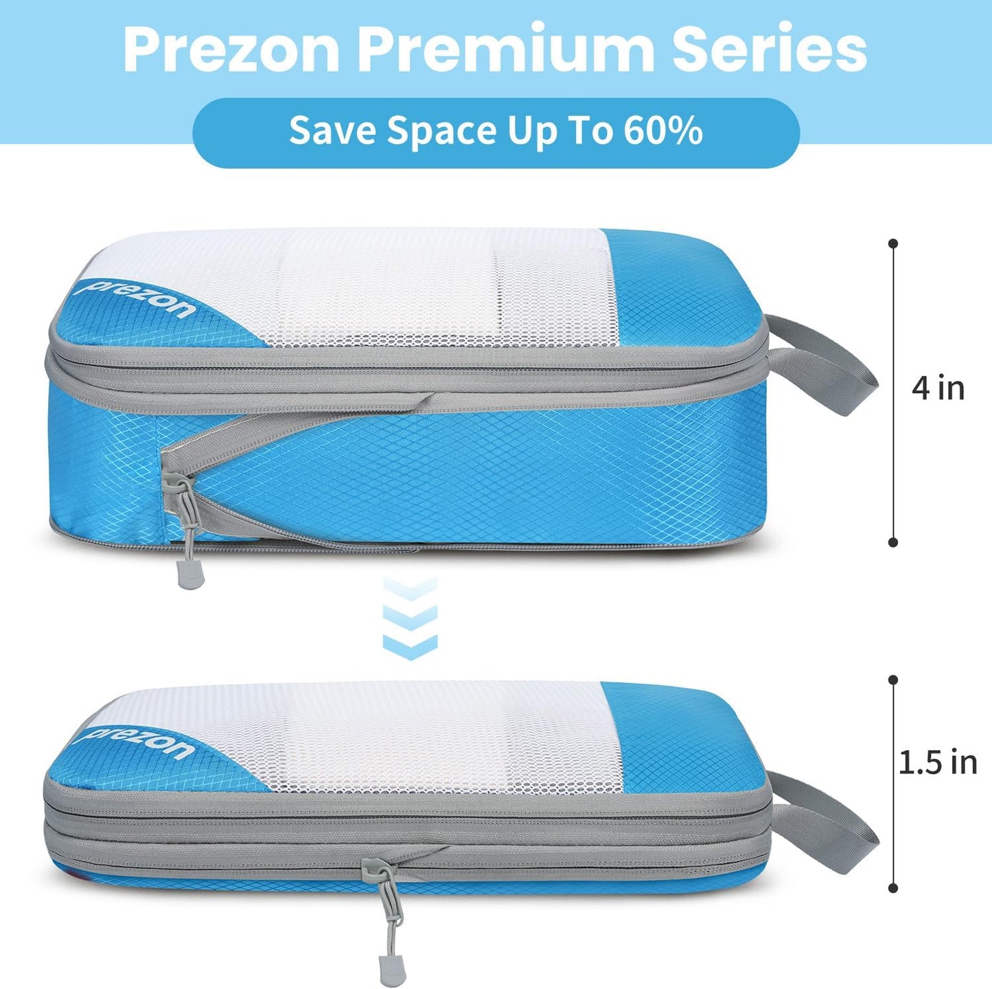 8 Set/6 Set/4 Set Compression Packing Cubes for Travel, Lightweight Vacation Travel Essentials, Travel Accessories for Suitcase Organizer Bags Set, Durable Luggage Organizer