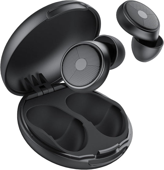 Ear Plugs for Sleeping Noise Cancelling -45dB, Soft and Reusable Silicone Hearing Protection Earplugs with 8 Eartips and Carrying Case, for Sleeping, Concert, Working, Studying, Traveling (Black)
