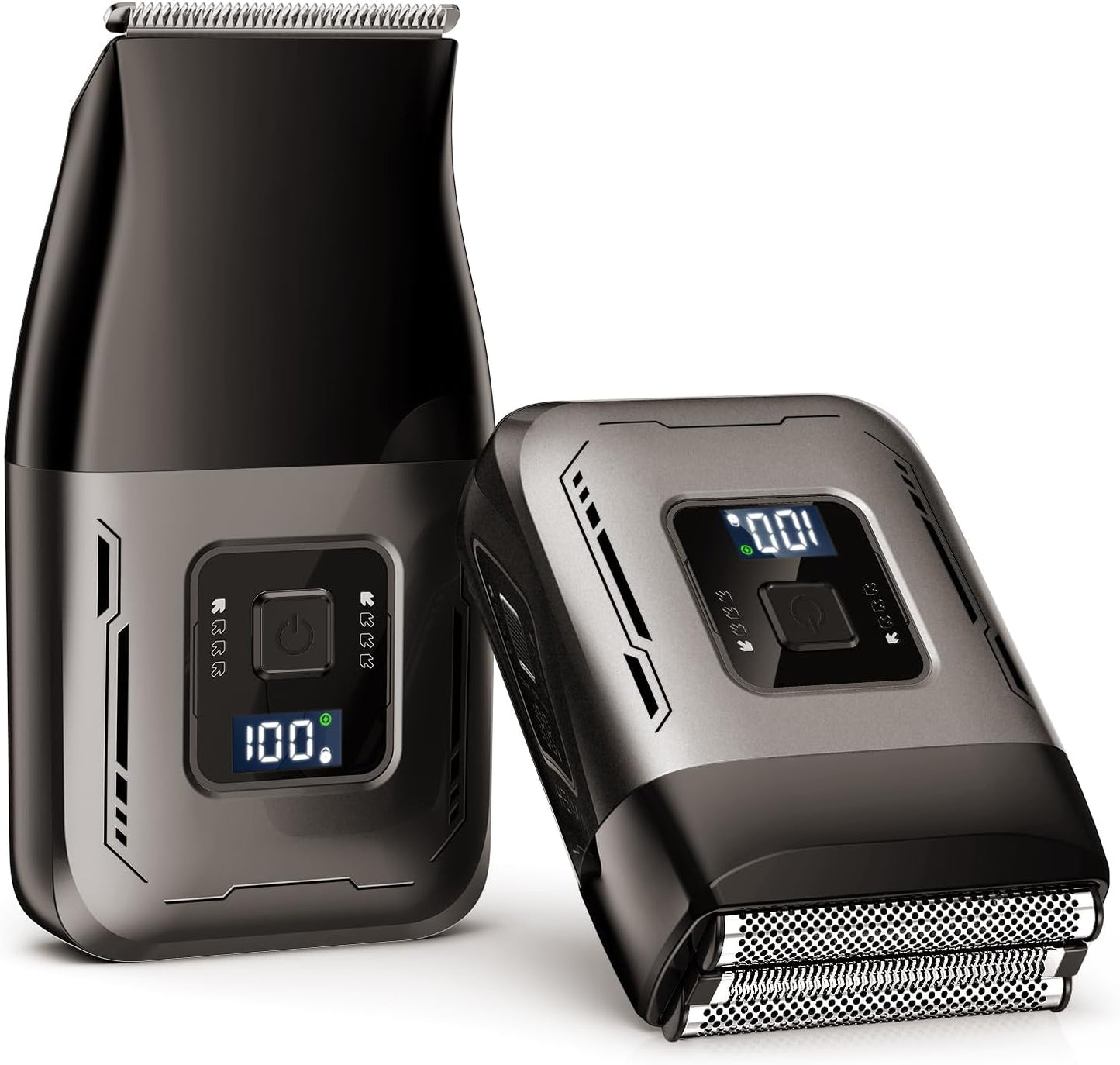 Cordless Foil Shaver for Men: High-Speed 6000RPM, Dual Replacement Heads (Foil + Trimmer), USB-C Rechargeable, IPX7 Waterproof & Battery Display