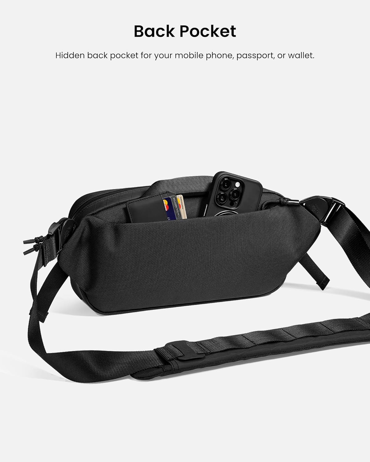 tomtoc 5.5L X-Pac Sling Bag for Nintendo Switch 2, Heavy Duty Crossbody Bag for Men, Water-resistant Carry Chest Daypack Travel Shoulder Pack for Steam Deck OLED, ROG Ally X, iPad mini, Tactical