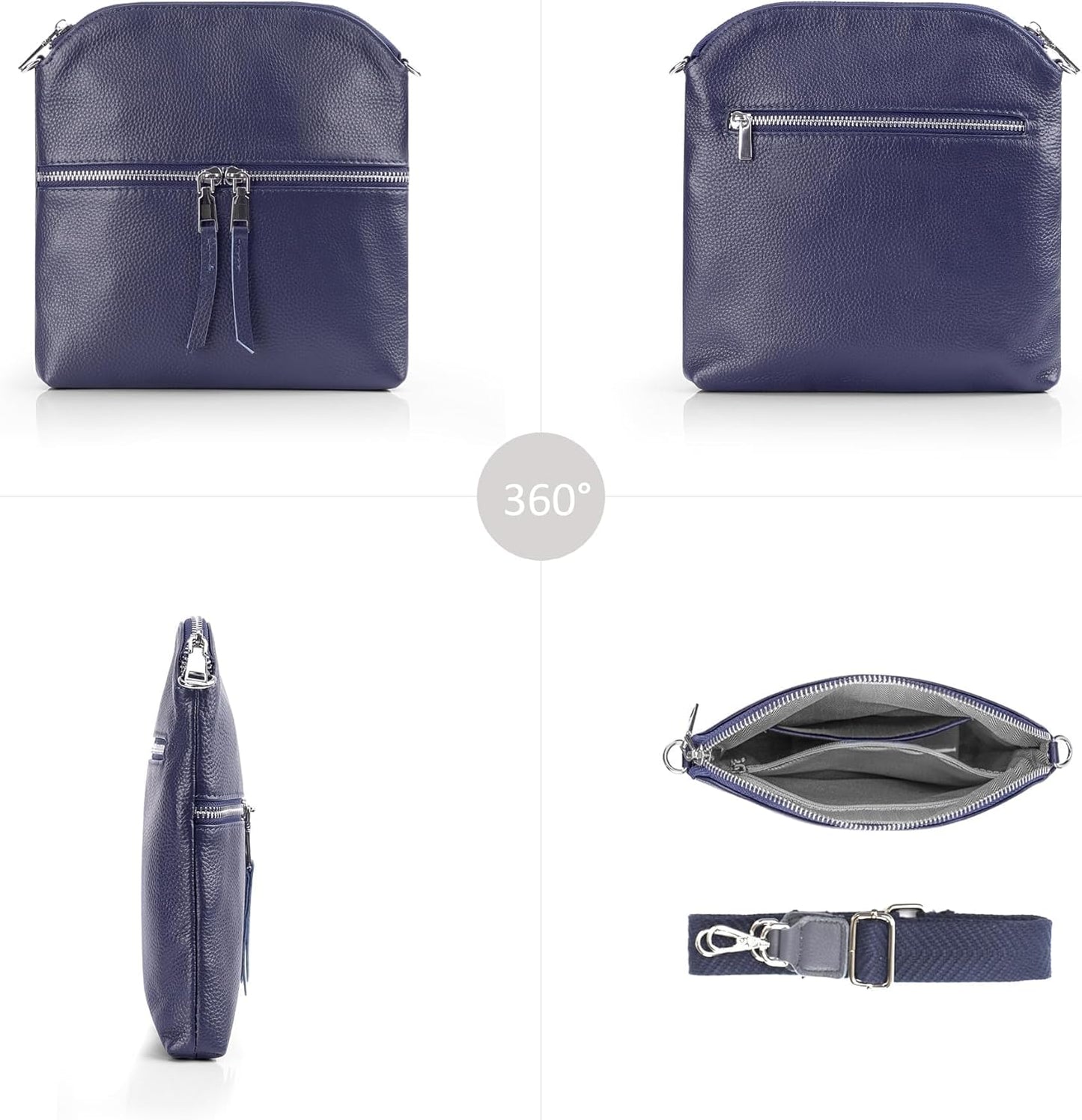 befen Genuine Leather Small Crossbody Purses for Women Travel Cross Body Bags Lightweight with Adjustable Shoulder Strap