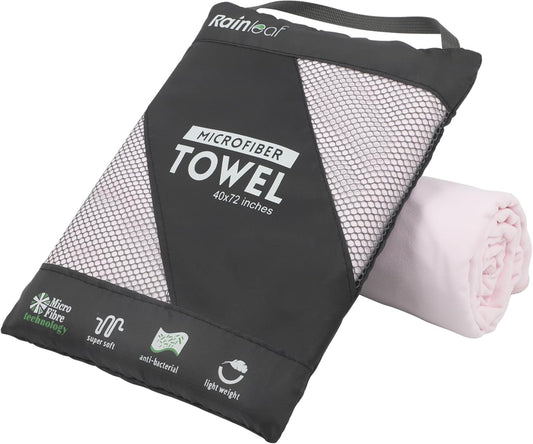 Rainleaf Microfiber Towel Perfect Travel & Gym & Camping Towel. Quick Dry - Super Absorbent - Ultra Compact - Lightweight. Suitable for Trip, Beach, Shower, Backpacking, Pool