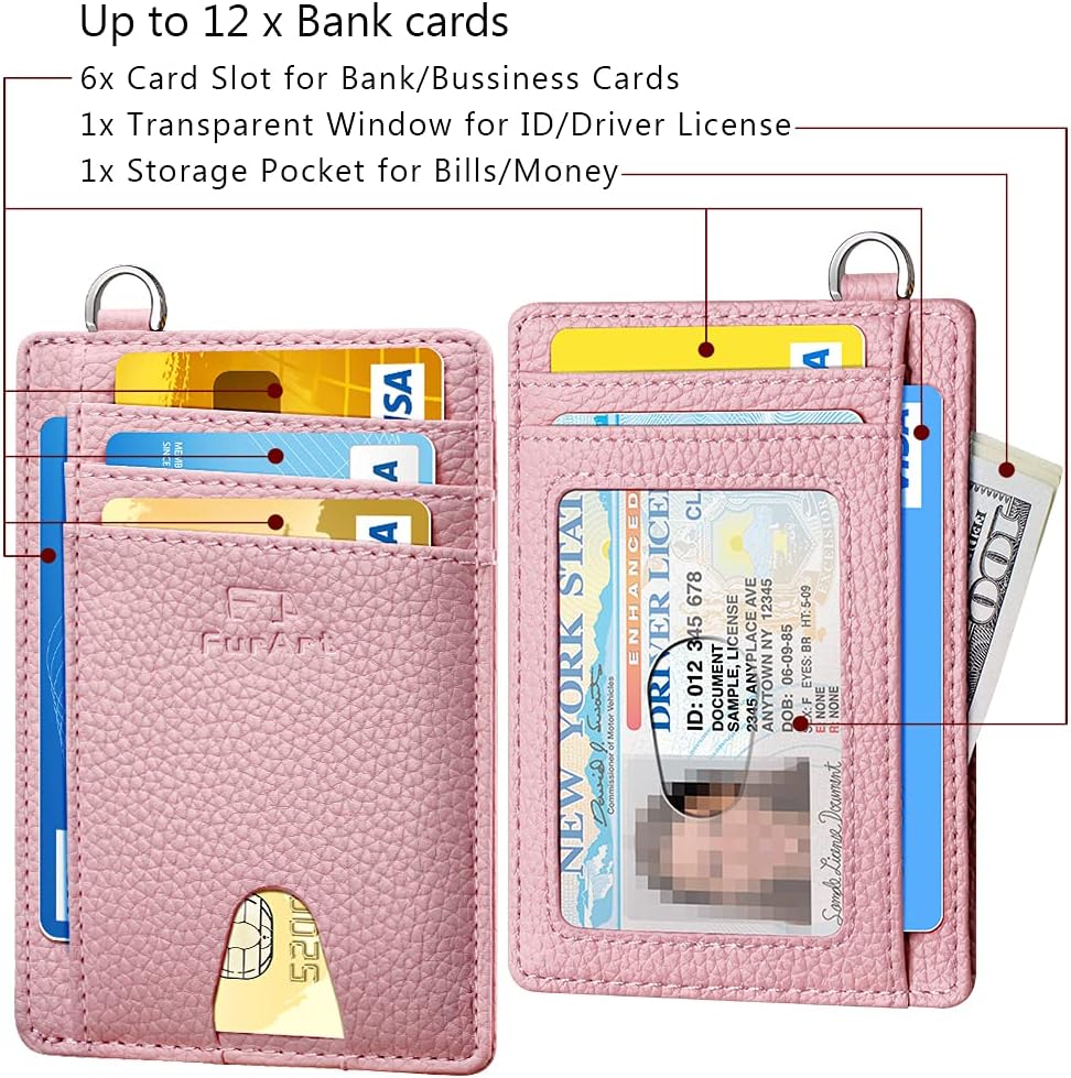 FurArt Slim Minimalist Wallet, Front Pocket Wallets, RFID Blocking, Credit Card Holder for Men & Women