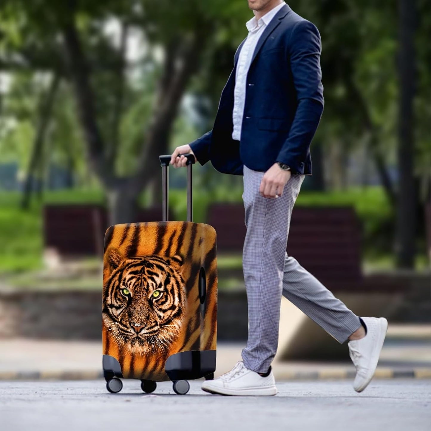 Tiger Travel Luggage Covers 30-32 Inch Spandex Suitcase Protectors
