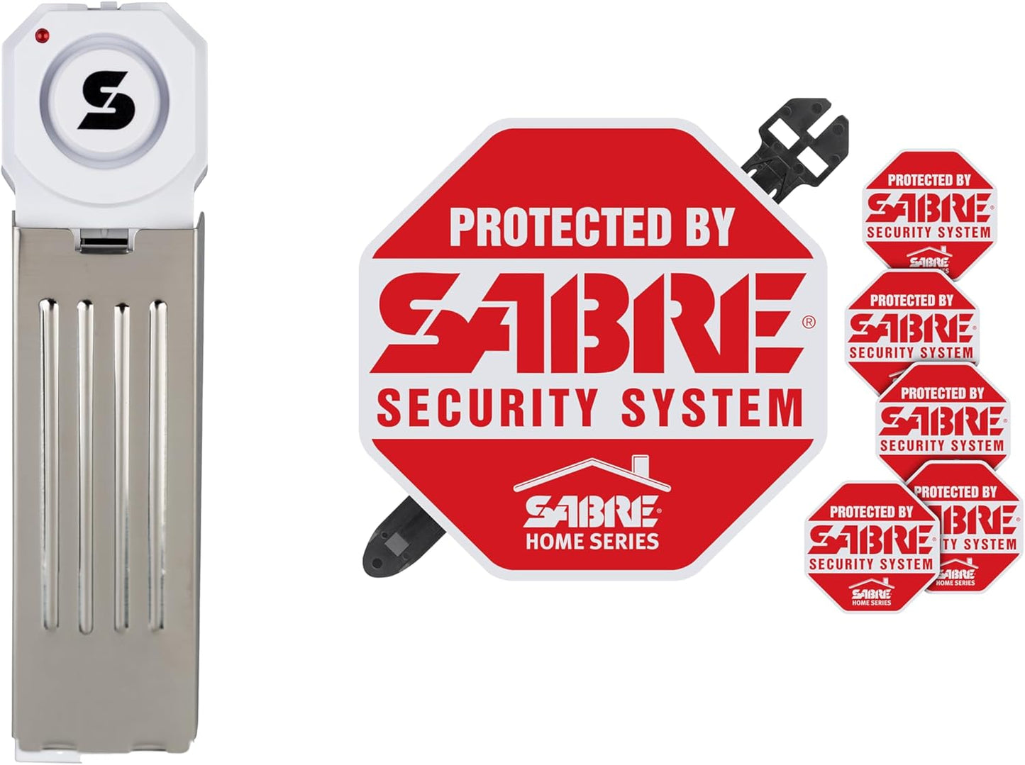SABRE 120 dB Wedge Door Stop Security Alarm, Extremely Loud Wireless Siren Audible Up to 1,500 Ft., Non-Skid Pad, Compact Alarm Great for Home, Travel, Apartment or Dorm