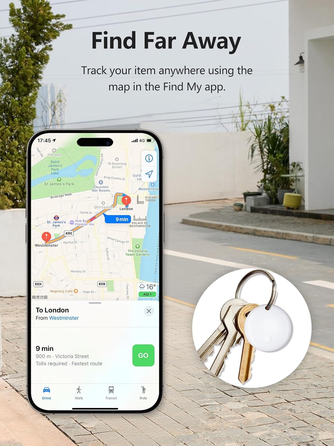 Tracker Tags, Item Finder Work with Apple Find My (iOS Only), Tracking Device Locator Smart Tag for Luggage, Keys, Wallet, Bike, Pets, Bags (Multi-Color, 4 Pack)
