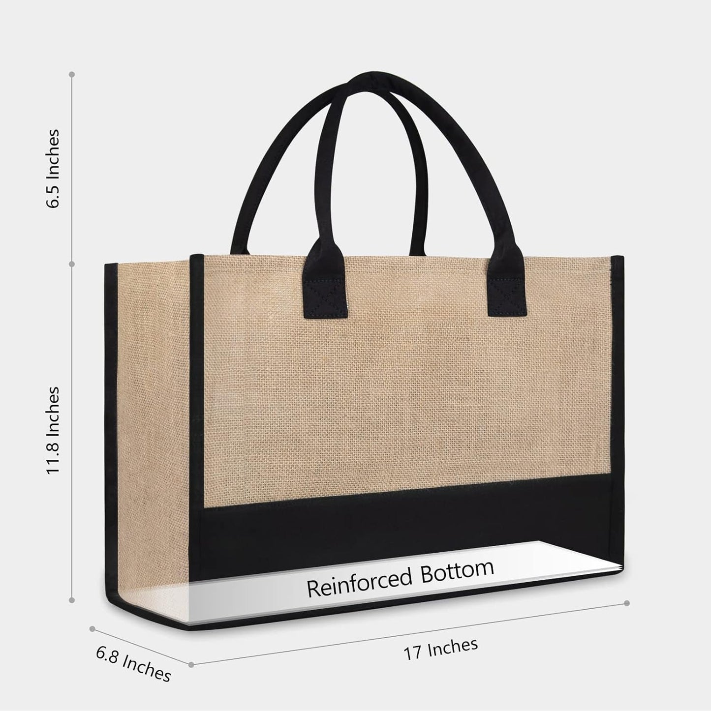 TOPDesign Initial Jute/Canvas Tote Bag, Personalized Present Bag, Suitable for Wedding, Birthday, Beach, Holiday, is a Great Gift for Women, Mom, Teachers, Friends, Bridesmaids (Letter X)