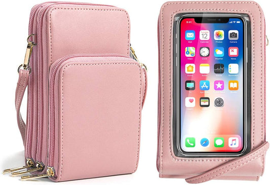 Crossbody Cellphone Purse Women Touch Screen Bag RFID Blocking Wallet Handbag Shoulder Strap