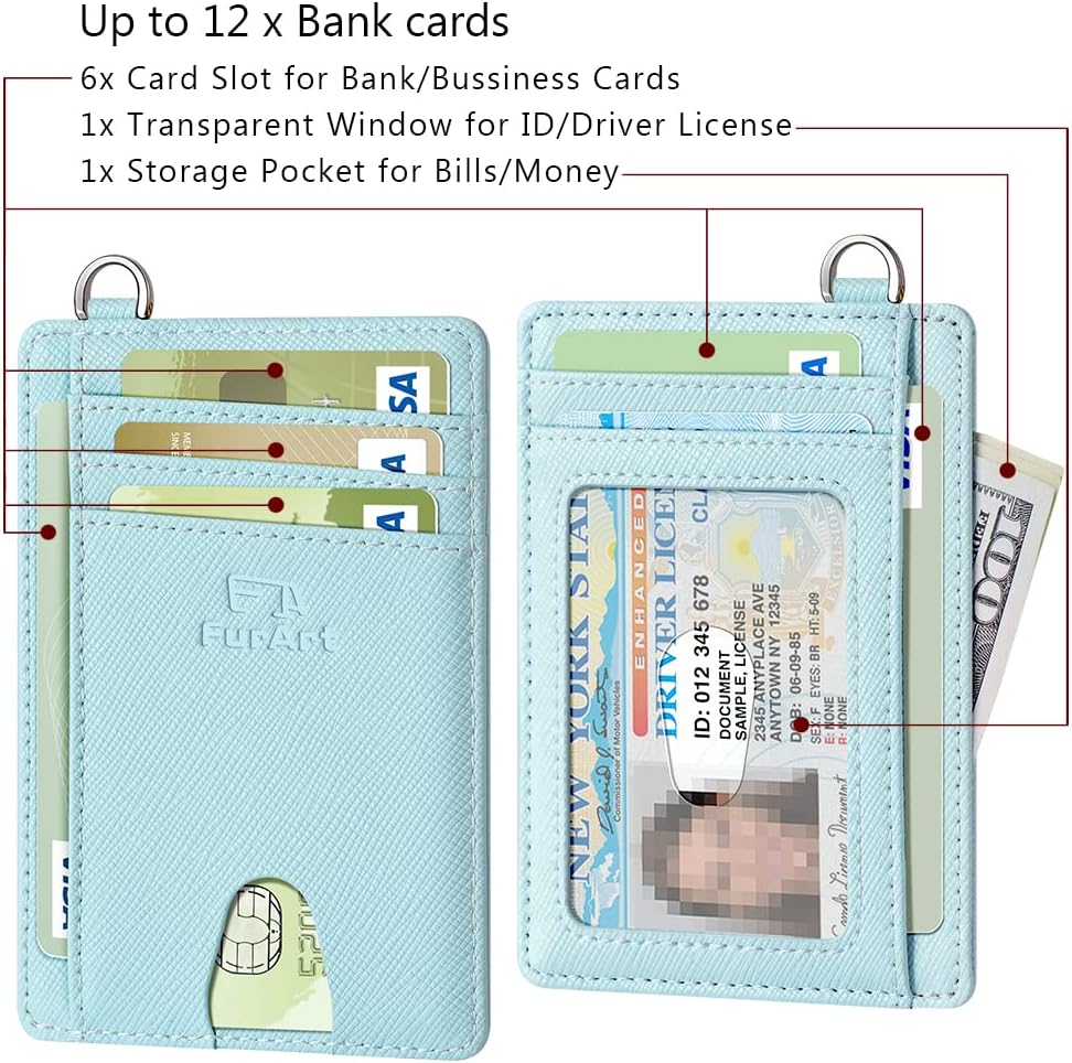 FurArt Slim Minimalist Wallet, Front Pocket Wallets, RFID Blocking, Credit Card Holder for Men & Women