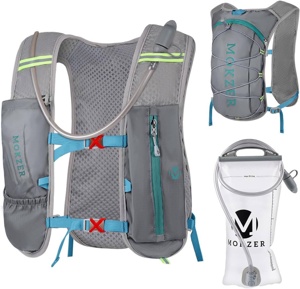 Running Hydration Vest with a 2L Water Bladder, Hydration Pack Lightweight Water Backpack for Running Hiking Cycling Marathon Trail for Men Women