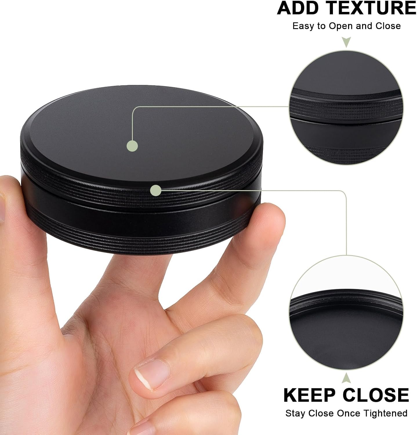 Daily Pill Organizer 4 Compartments - Metal Daily Small Pill Case Waterproof, Travel Pill Box for Purse, Compact Medicine Container Pill Dispensers Holder for Vitamin, Fish Oil, Supplement (Black)