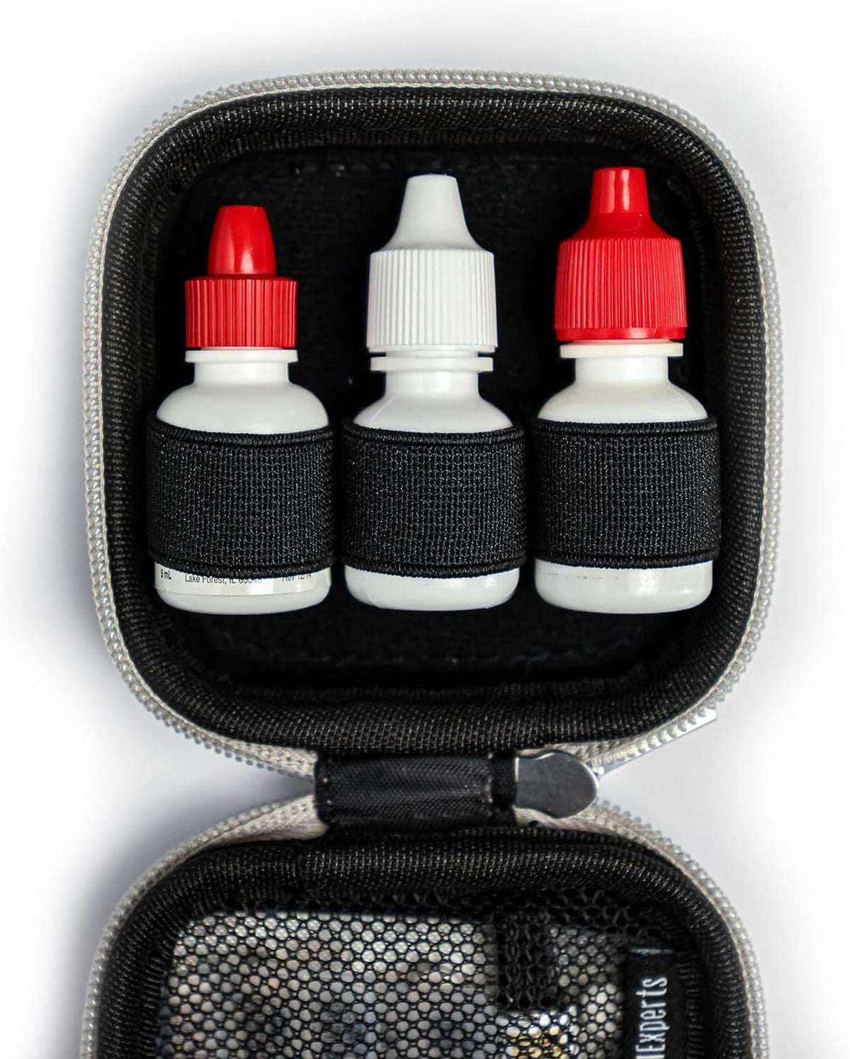 Multi-Functional Eye Drops, Medicine & Travel Accessories Organizer - Hardshell EVA Compact Carry Case - Loops & Mesh Pocket for Daily Pills, Charging Cables & Batteries by Clinical Experts