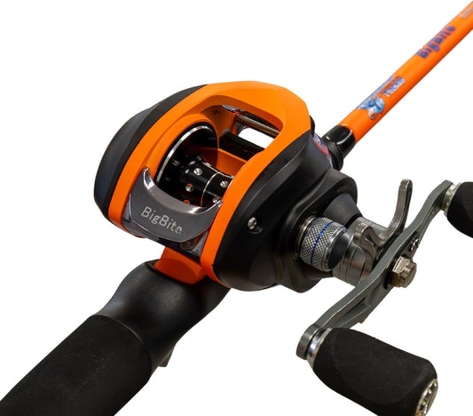 Reaction Tackle Fishing Rod and Reel Combo – 2-Piece IM6 Carbon Rods with Smooth Casting Reels – Spinning & Baitcasting Options