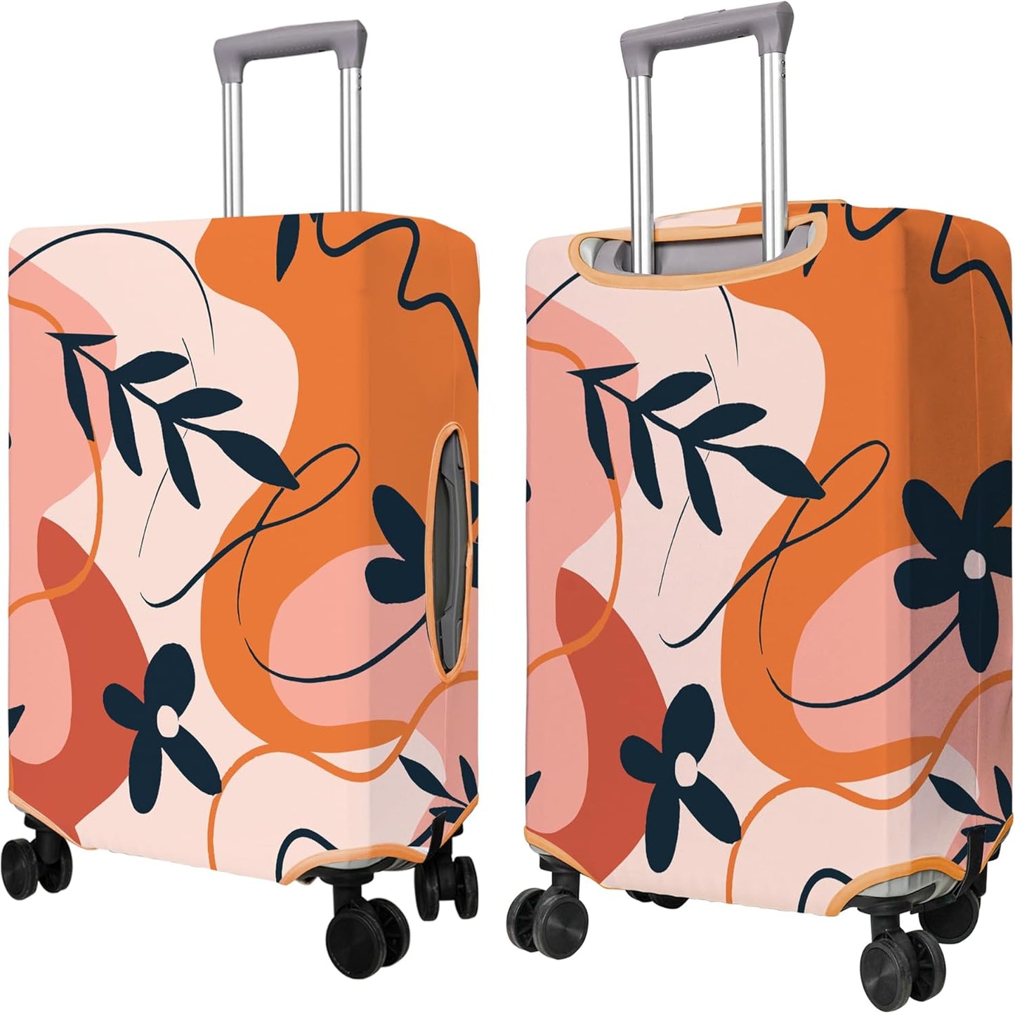 Travel Luggage Cover Suitcase Protector Fits 18-32 Inch Wheel Covers PatternedTravel Related Items Flower Luggage Protector Elastic S