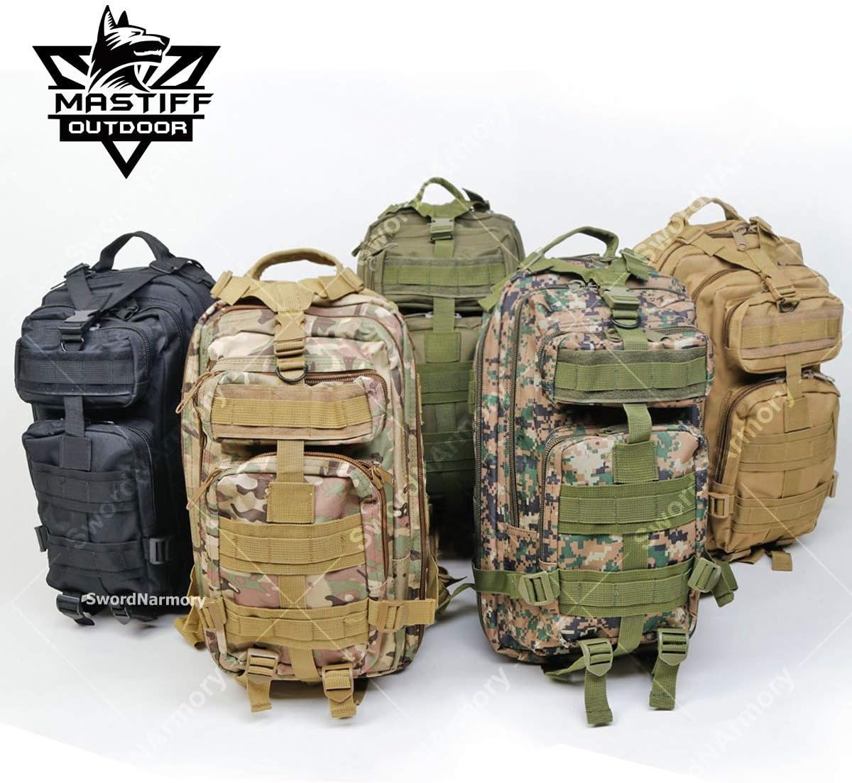 Military Tactical Pack Backpack Army Molle Bug Out Bag Small Rucksack Outdoor Hiking Camping Trekking Hunting