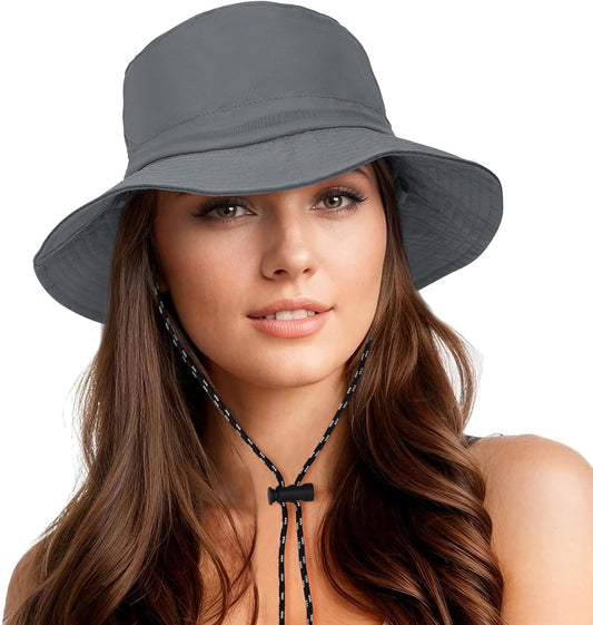 Durio Waterproof Bucket Hats for Woman UPF 50+ Sun Hat UV Protection Packable Rain Hats for Women Lightweight Hiking Hat