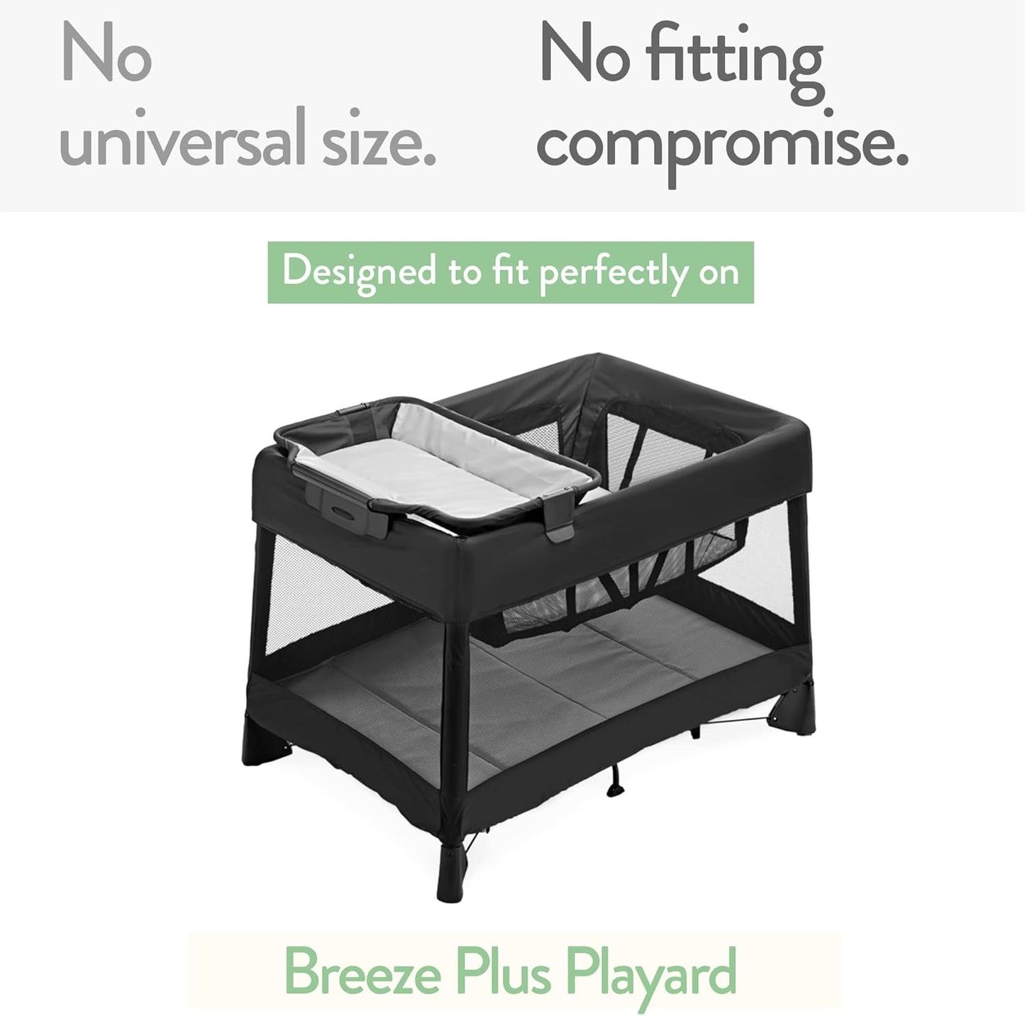 Pack and Play Sheets Fitted – Compatible with 4moms Breeze Plus Playard and Other Large Playpen Mattress – Snuggly Soft 100% Jersey Cotton – Cream + Brown – 2 Pack
