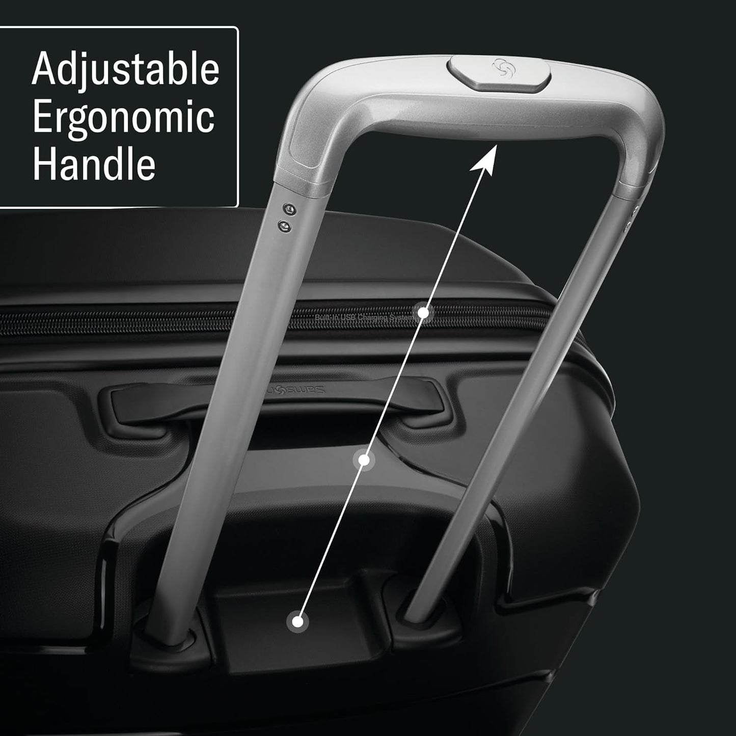 Samsonite Freeform 28-Inch Large Luggage with Dual 360° Spinner Wheels - Checked Suitcase - TSA Lock, Airline-Approved - Lightweight Durable Polypropylene Expandable Hardshell - White/Grey