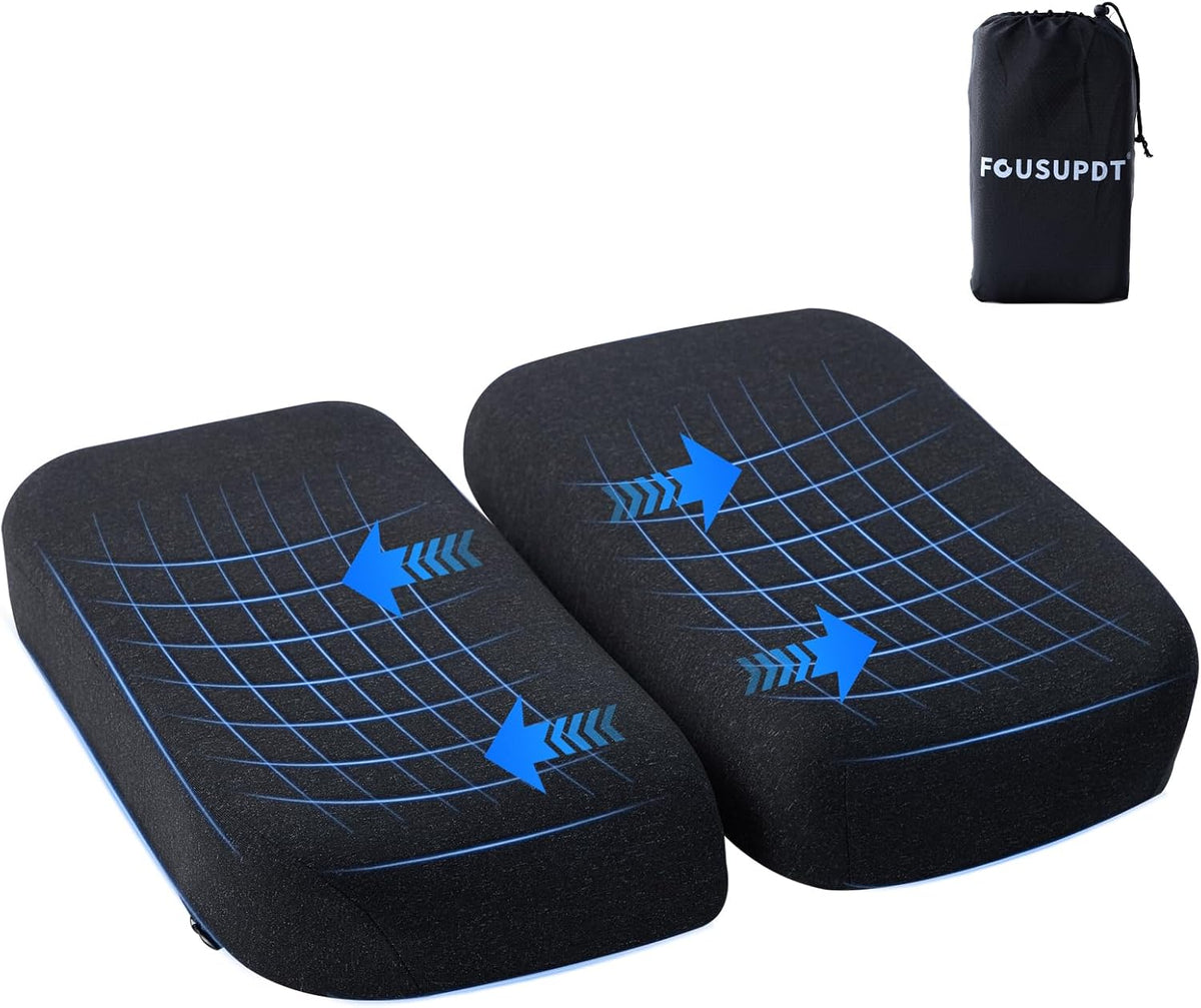 Adjustable Seat Cushion, Memory Foam Seat Cushion for Office Chair, Car Seat Cushion, Foldable Travel Cushion for Tailbone Pain, Sciatica Pain Relief, Lifting Cushion for Sitting, Resting, Traveling