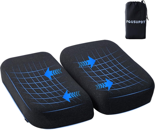 Adjustable Seat Cushion, Memory Foam Seat Cushion for Office Chair, Car Seat Cushion, Foldable Travel Cushion for Tailbone Pain, Sciatica Pain Relief, Lifting Cushion for Sitting, Resting, Traveling