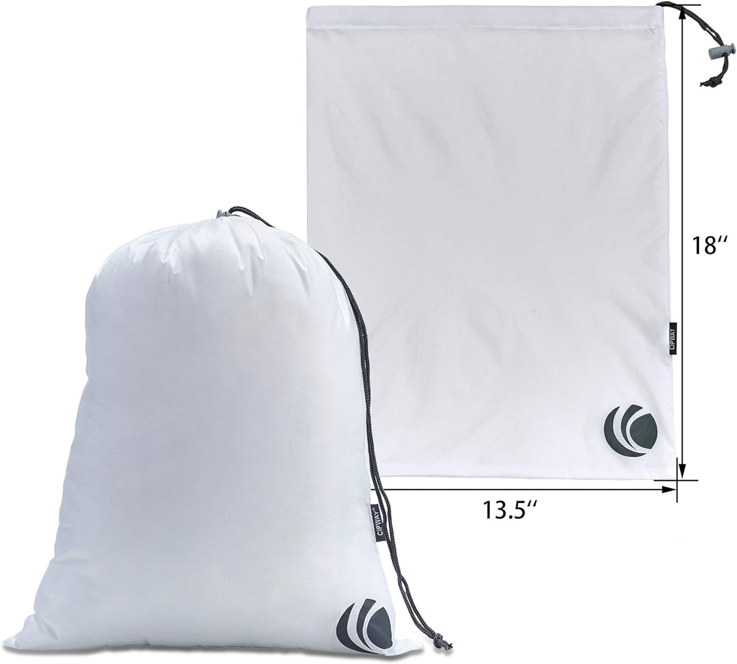 Cipway - 5 Set Compression Packing Cubes for Travel, Ultralight Packing Organizers for Luggage Suitcase & Backpack (White), L