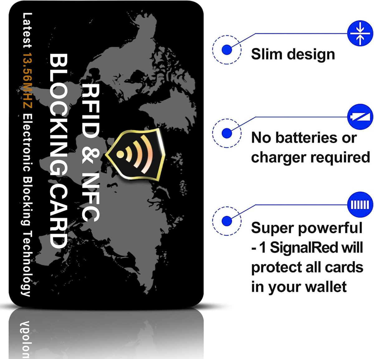SaiTech IT 2 Pack RFID Blocking Card NFC Contactless Debit/Credit Card ATM Passport Protector ideal for Men & women slim with World map design perfectly fit in wallet(Black), White