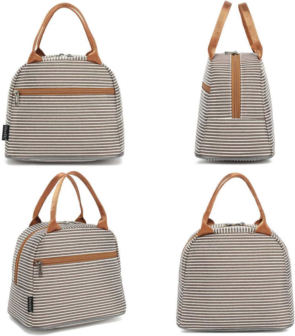 FlowFly Insulated Lunch Cooler Bag - Tote Bag Organizer for Women/Men, Coffee