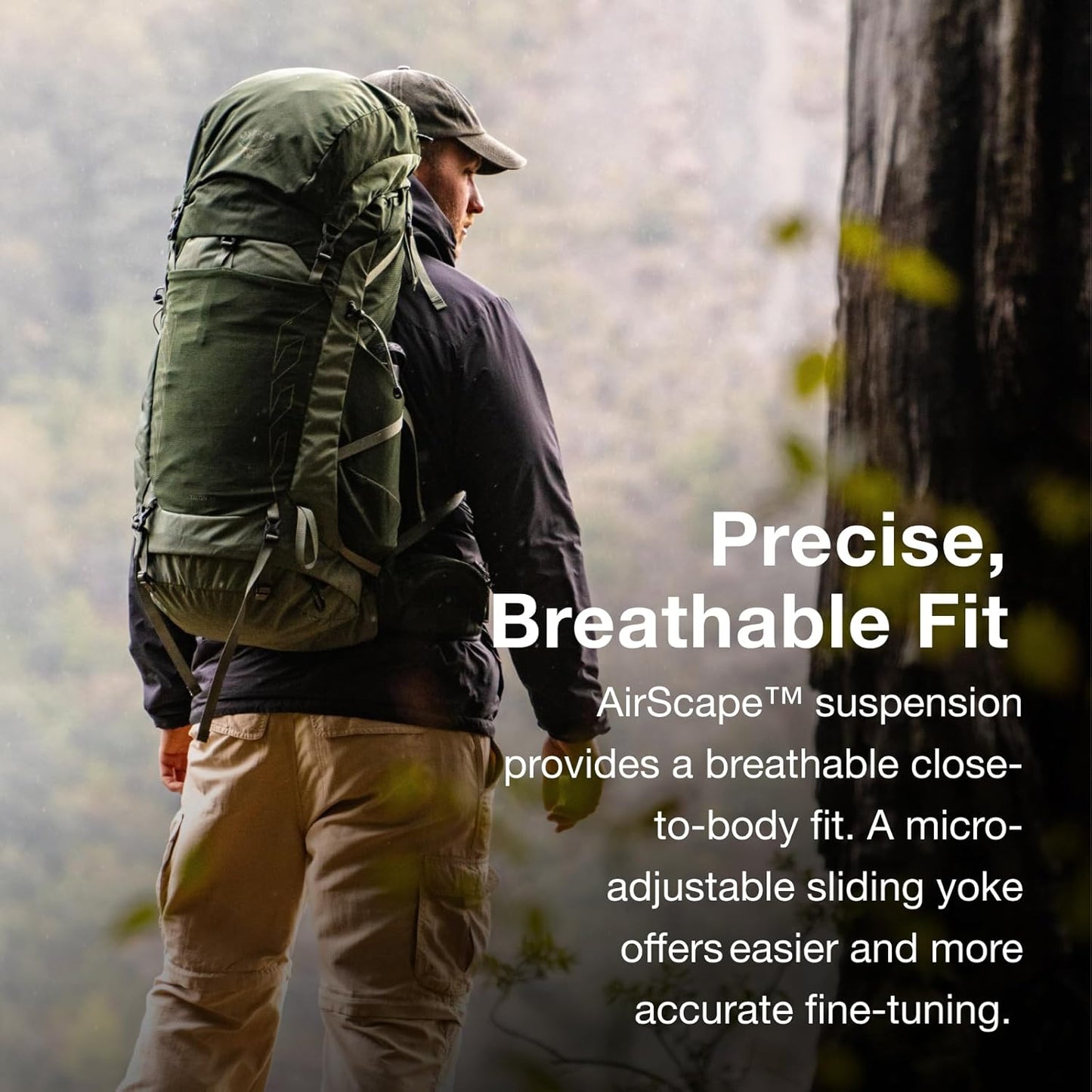 Osprey Talon 44L Men's Lightweight Hiking Backpack with Hipbelt, Green Canopy/Pine Leaf, S/M