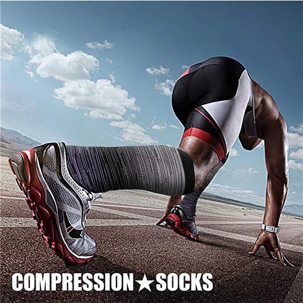 CHARMKING Compression Socks for Women & Men Circulation (3 Pairs) 15-20 mmHg is Best Support for Athletic Running Cycling