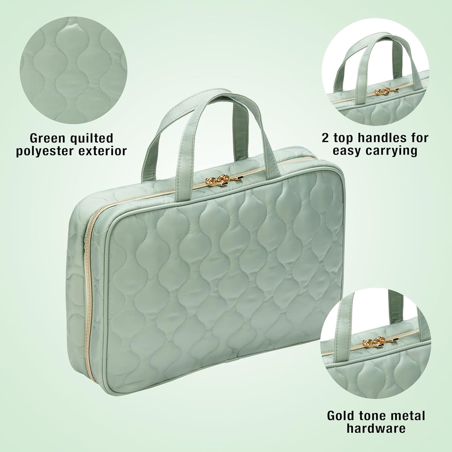 Conair Travel Toiletry Bag - Makeup Bag - Cosmetic Bag -Travel Makeup Bag