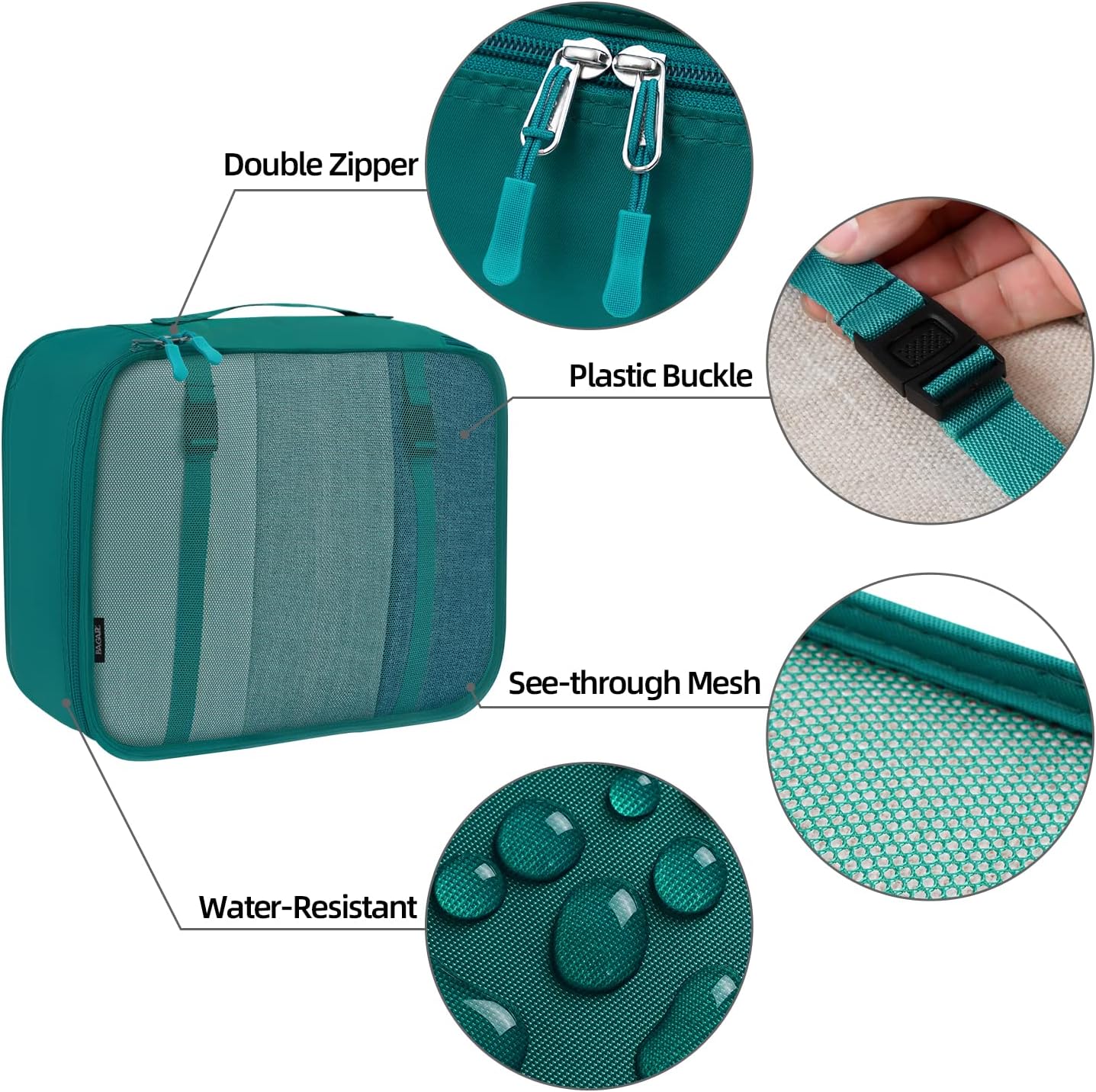 BAGAIL 6 Set/8 Set/10 Set Packing Cubes Various Sizes Packing Organizer for Travel Accessories Luggage Carry On Suitcase