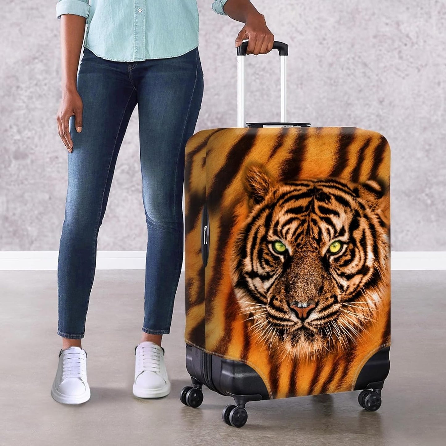 Tiger Travel Luggage Covers 30-32 Inch Spandex Suitcase Protectors
