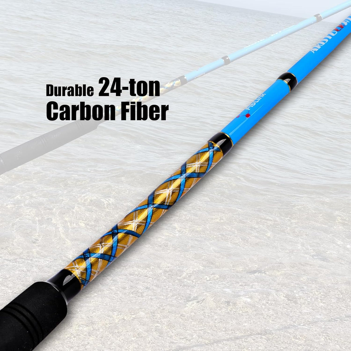 Fiblink Surf 2-Piece/3-Piece/4-Piece Fishing Rod Spinning/Casting Carbon Fiber Travel Fishing Rod (9ft/10ft/12ft)