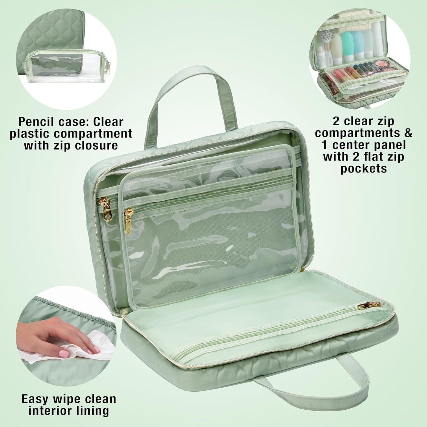 Conair Travel Toiletry Bag - Makeup Bag - Cosmetic Bag -Travel Makeup Bag