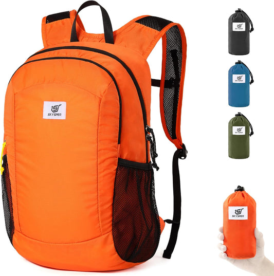 SKYSPER 16L Hiking Backpack Lightweight Small for Women Men, Foldable Packable Daypack - Travel Camping Backpack, Outdoor Hiking Bag