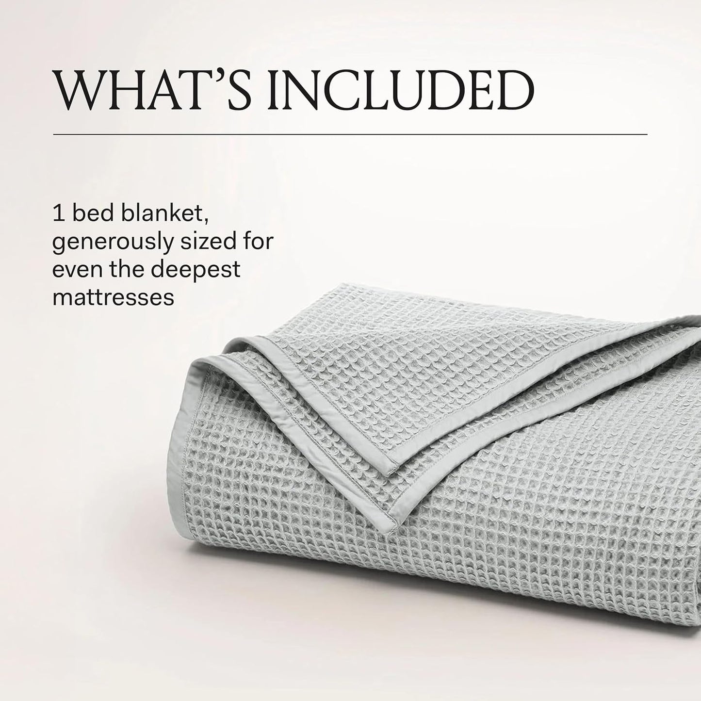 BOLL & BRANCH Waffle Bed Blanket - Full/Queen, White - Luxury 100% Organic Cotton - Soft, Lightweight and Breathable - Textured Waffle Weave Design