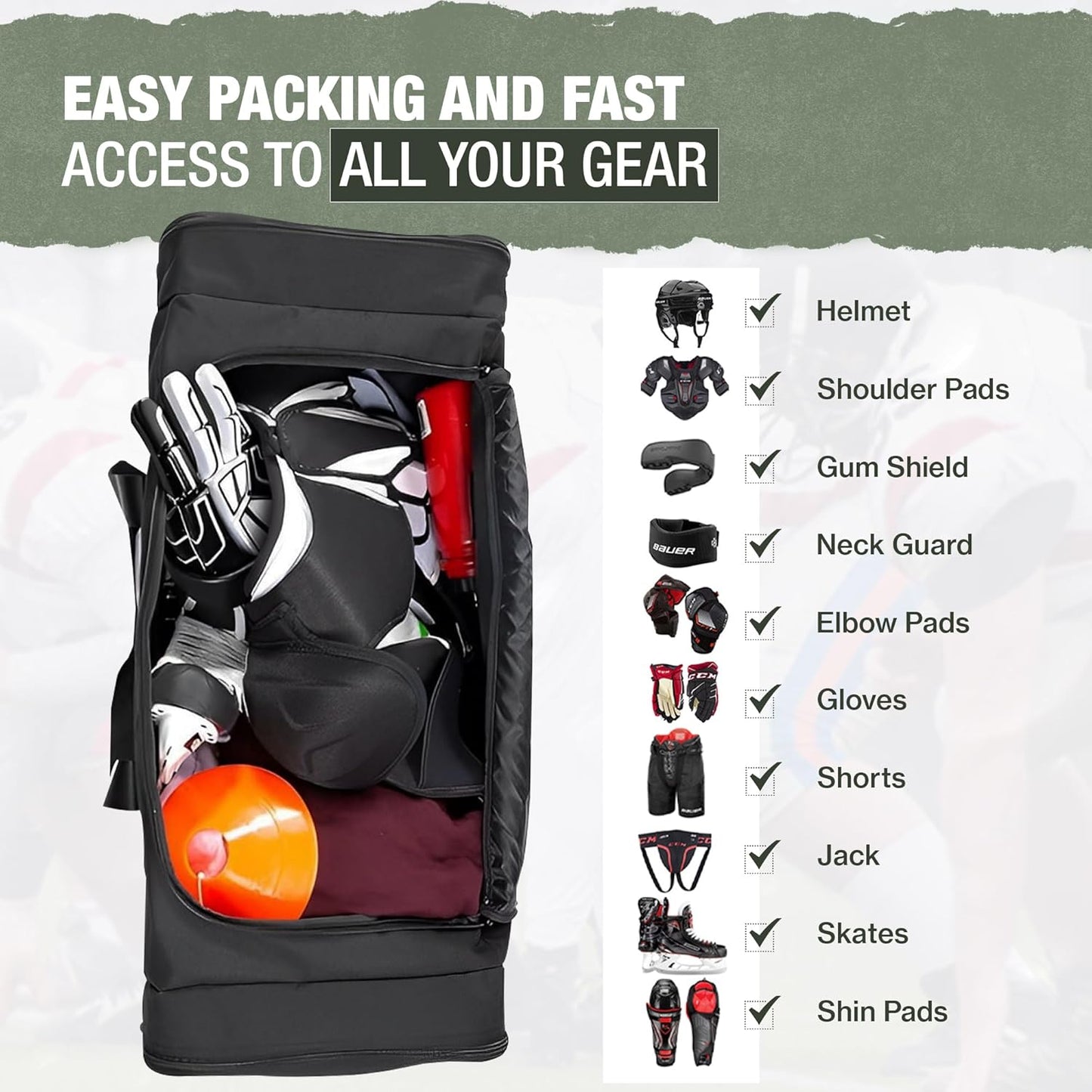 Jetstream Heavy Duty Multi Pocket Durable Sports Gym Equipment Travel Duffel Bag